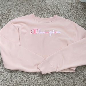 Pink Champion Cropped Crewneck